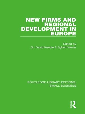 cover image of New Firms and Regional Development in Europe